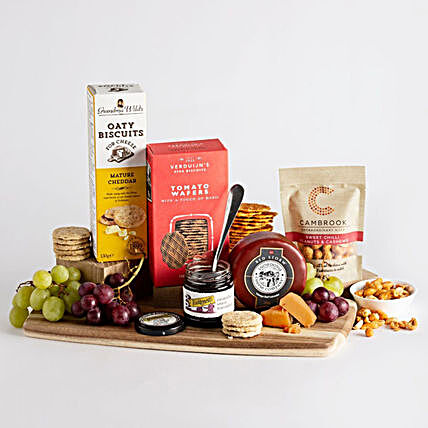 Cheese And Nibbles Gift:Fruit Basket Delivery UK