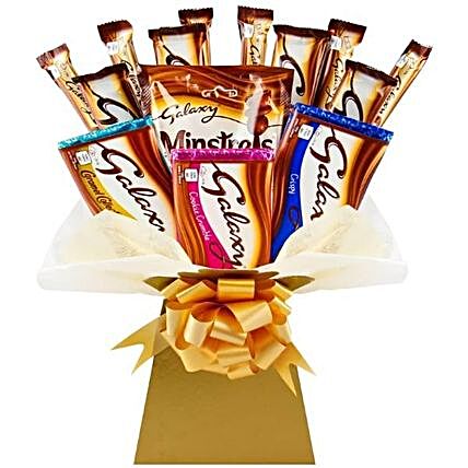Delicious Galaxy Chocolate Bouquet:Send Chocolate Basket to UK