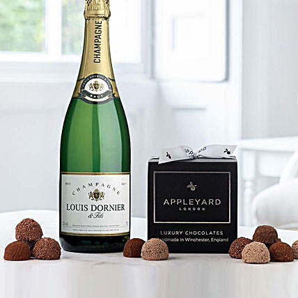 Champagne With Chocolate Truffles:congratulations