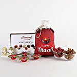 Diwali Greetings With Cashews And Chocolates