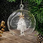 Personalised Glass Xmas Tree Bauble