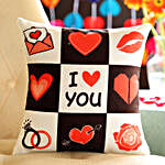 I Love You Printed Cushion