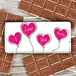 Personalized Heart Balloons Milk Chocolate