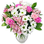 Lovely White And Pink Bouquet