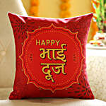 Bhai Dooj Hindi Wishes Cushion