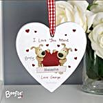 Personalised Boofle Shared Heart Decoration