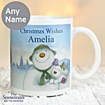 Personalised Snowman And Snowdog Mug