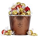 Bucket Of Love Festive Red And Gold Choccies