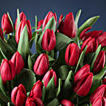 Beautiful Red Tulips Arrangement