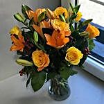 Exclusive Lilies And Roses Arrangement
