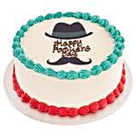 Fathers Day Hat And Moustache Cake