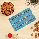 Pearl Mauli Designer Rakhi Set And Healthy Almonds