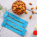 Pearl Mauli Rakhi Set And Healthy Almonds