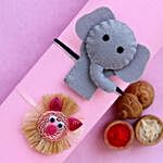 Elephant And Peppa Pig Rakhi Set With Lindt