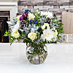 Elegant Roses And Chrysanthemums Vase