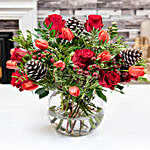 Lovely Carnations And Alstroemeria Vase