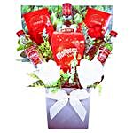 Valentines Vodka Selection And Chocolates Bouquet