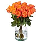 Delightful Orange Roses Bunch