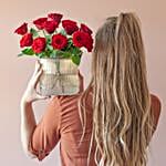 Red Roses Letter Box Bouquet