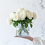 White Roses Letter Box Bouquet