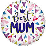 Best Mum Hearts Eco Foil Balloon