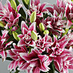Pink Oriental Double Lilies Bouquet