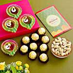 Happy Diwali Floral Diyas And Treats