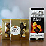 Ferrero Rocher And Lindt Intense Orange Chocolate Combo