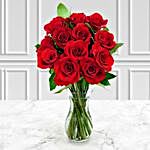 Deep Red Roses Bunch