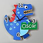 Personalised Dinosaur Wooden Clock