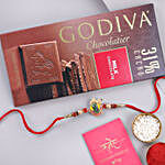 Sneh Divine Ganesha Rakhi & Godiva Chocolate Bar