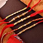 Sneh Designer Beads Rakhi Set & Batisha Slice