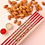 Sneh Brass Rakhi Set & Almonds