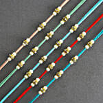 Understated Elegance Beads Rakhi Set & Kaju Katli Delight
