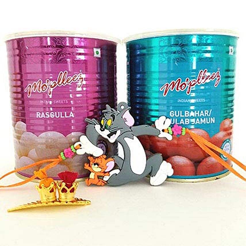 Tom And Jerry Rakhi With Sweets