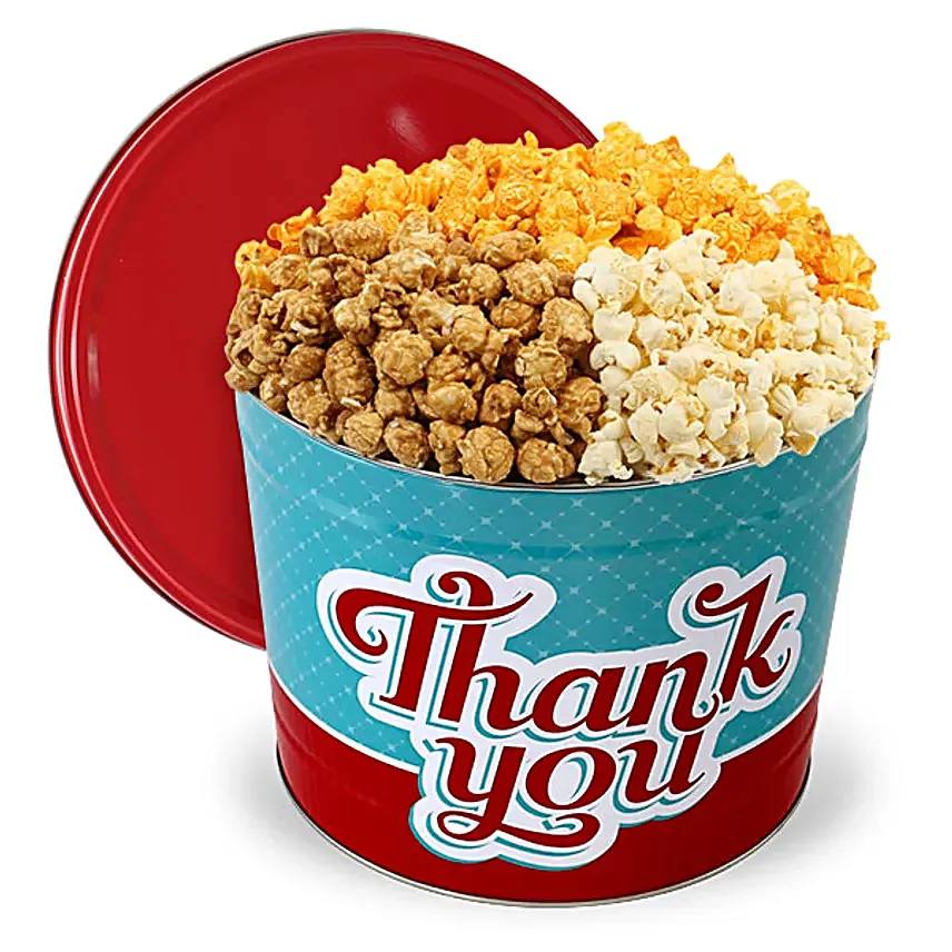 Thank You Popcorn Tin 1 Gallon