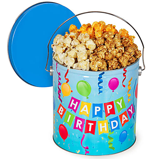 Delicious Birthday Popcorn Tin 1 Gallon usa Gift Delicious Birthday