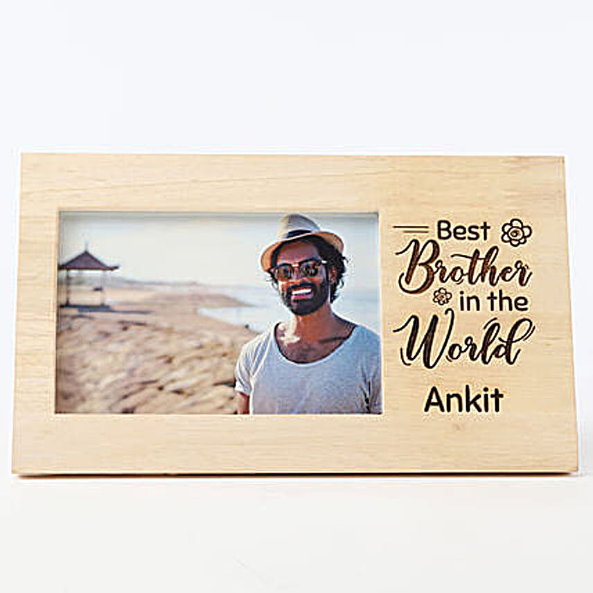 Personalised Wooden Frame Best Brother