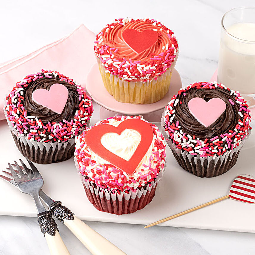 Valentine Special Jumbo Cupcakes Set