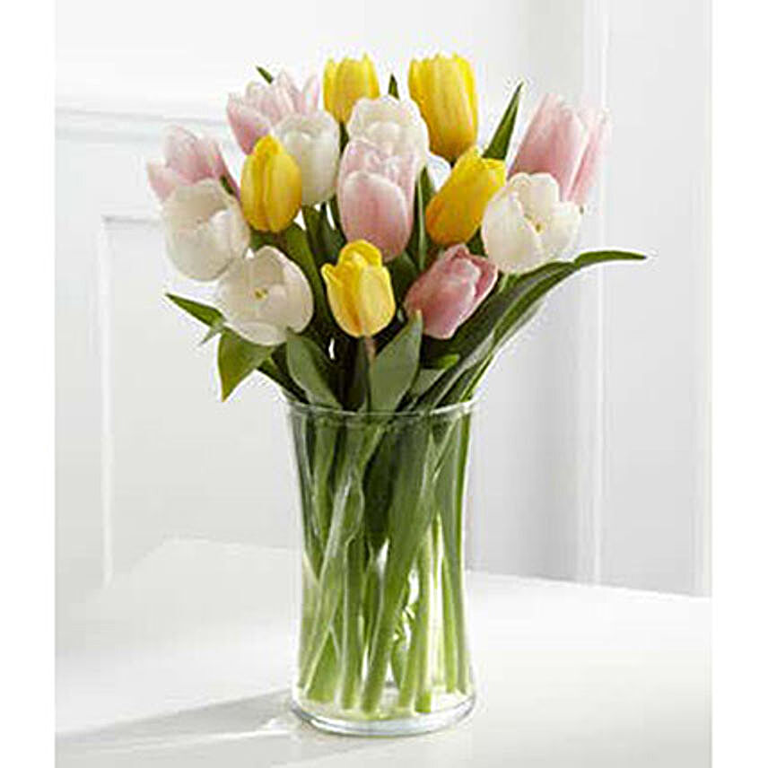 Pastel Tulips Vase
