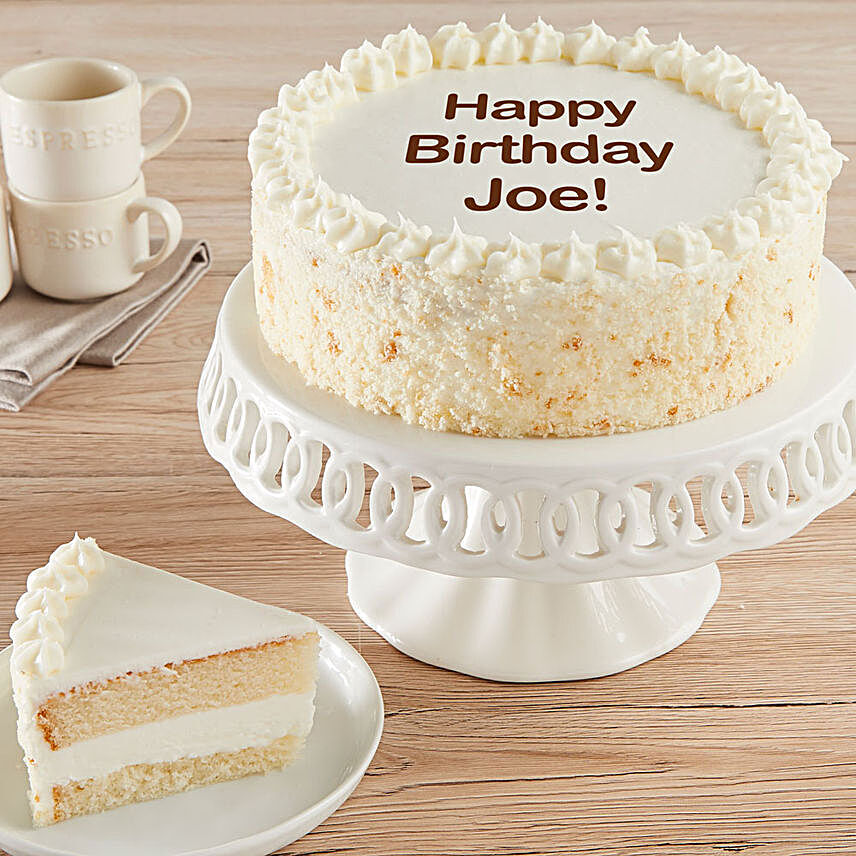 Personalized Vanilla Cake Happy Birthday