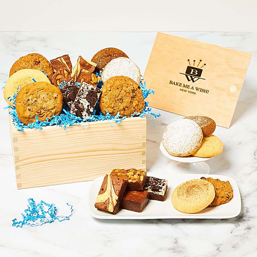 Scrumptious Cookies And Brownies In Crate:Patisserie to USA