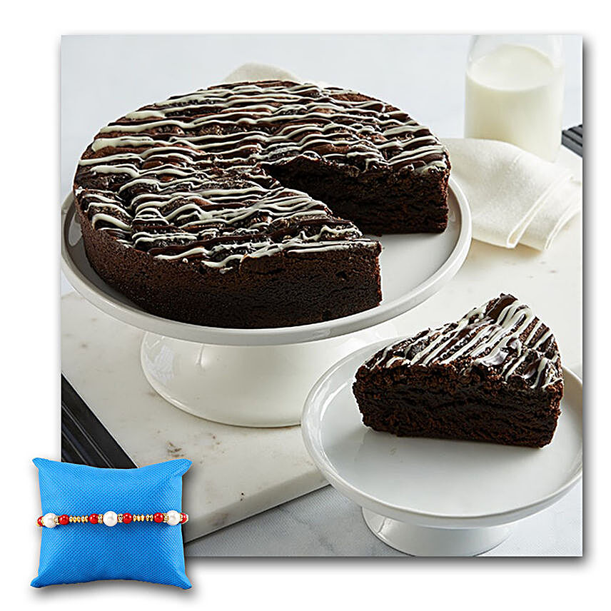 Cookies and Cream Brownie Cake With Rakhi
