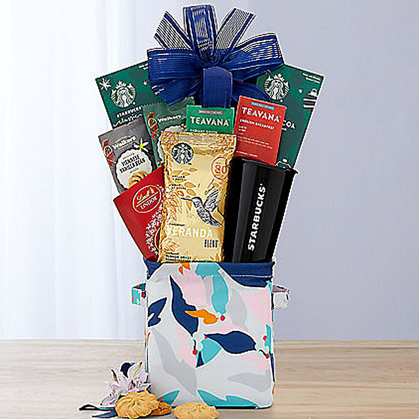 Coffee Tea and Cocoa Assortment Gift Basket