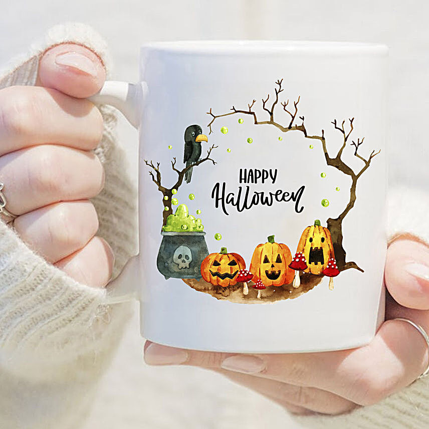 Scary Pumpkin Mug:Personalised Mugs USA