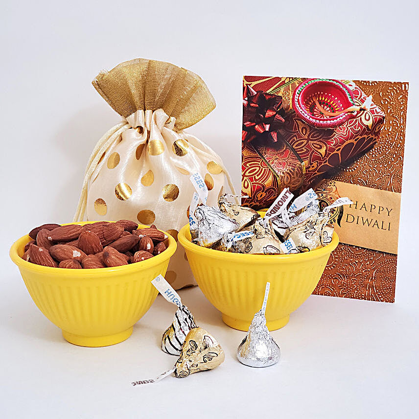 Sweet Hersheys Kisses Almonds Diwali Gift