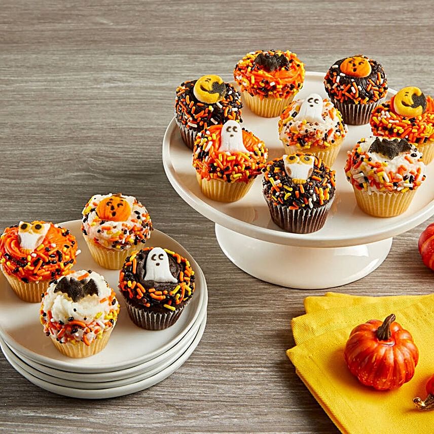 Spooky Halloween Cupcakes:Send Halloween Gift Basket to USA