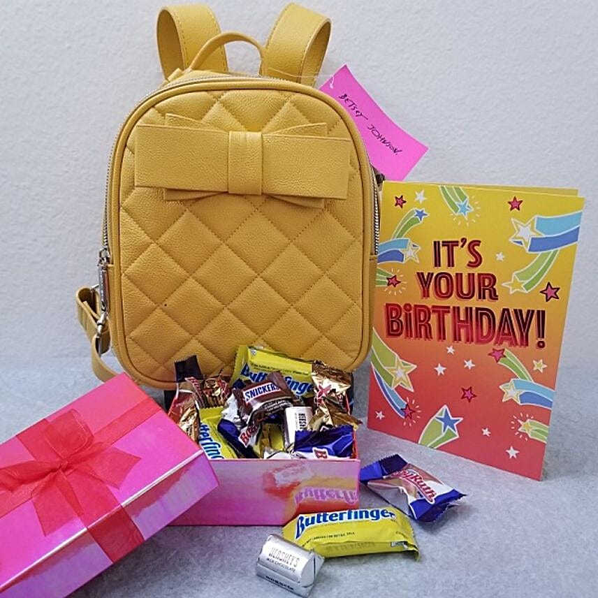 Betsey johnson cheap yellow backpack