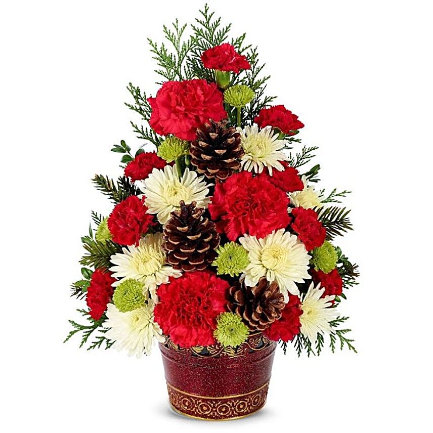 Floral Christmas Tree Celebration:Christmas Gift Delivery in USA