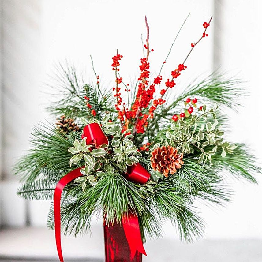 Floral Evergreen Christmas Boughs:Christmas Flowers to USA